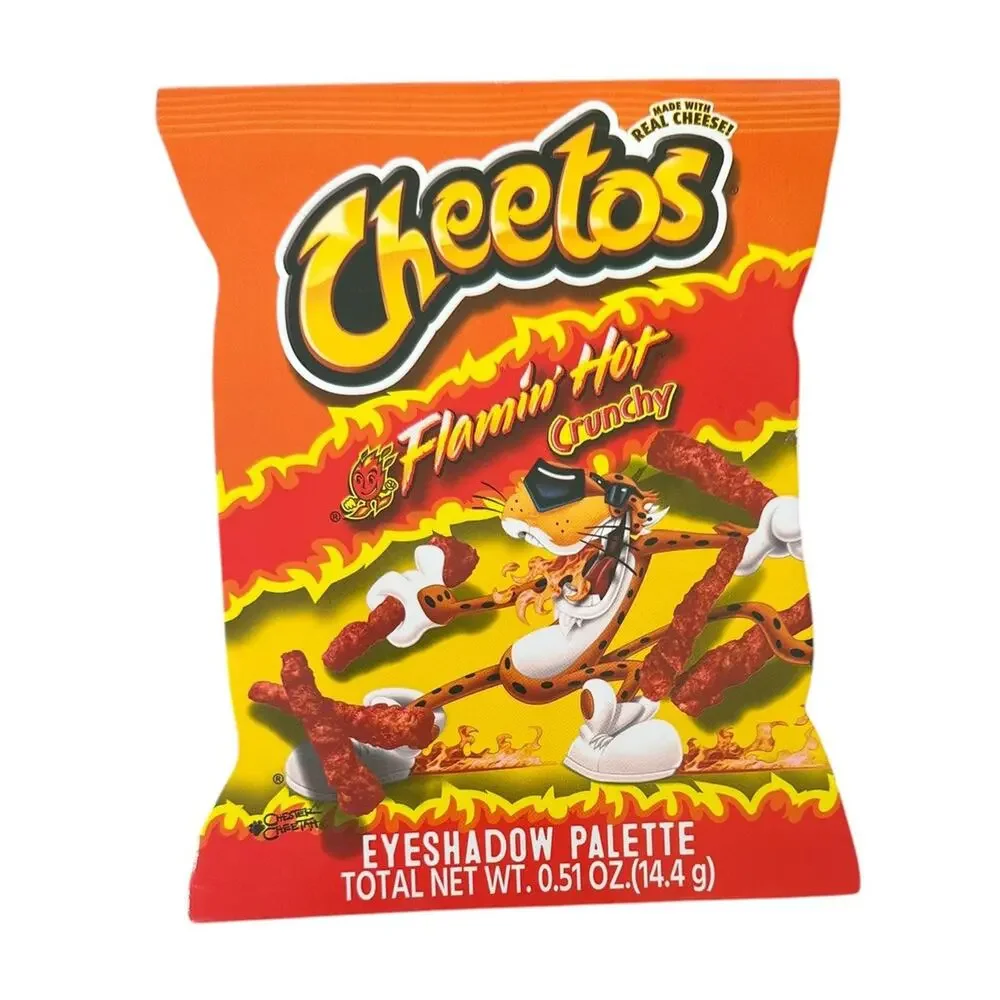 Cheetos Eyeshadow Palette Limited Edition Brush Set Flamin Hot Crunchy 12 Shades
